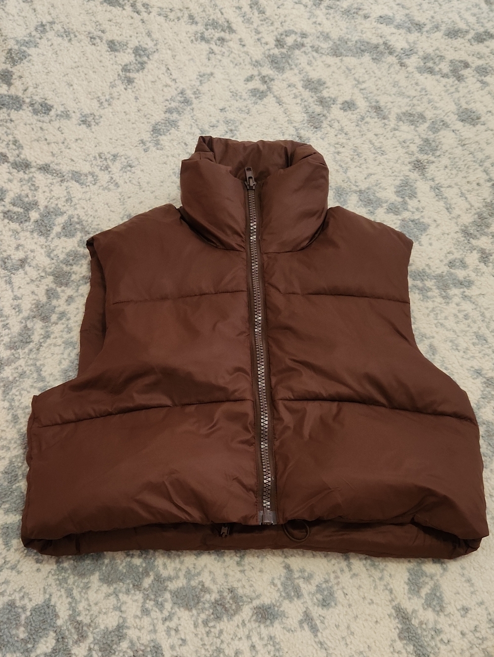 Women's Brown Puffer Vest - Brand Not Specified